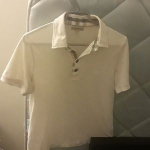 burberry white polo shirt